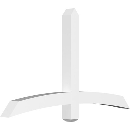 Ekena Millwork Bellingham Architectural Grade PVC Gable Bracket, 60"W x 35"H x 4"D x 4"F, 14/12 Pitch GBP060X35X0404BEL00